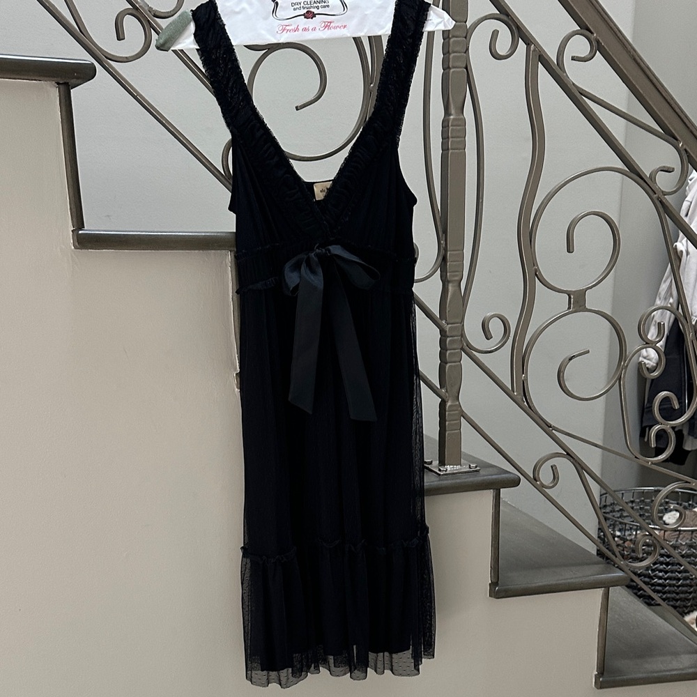 Ella Moss Black Sleeveless Dress with Bow